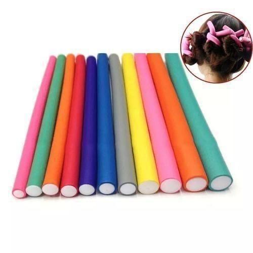 10 Bendable Hair Curlers/Rollers Multi-Coloured