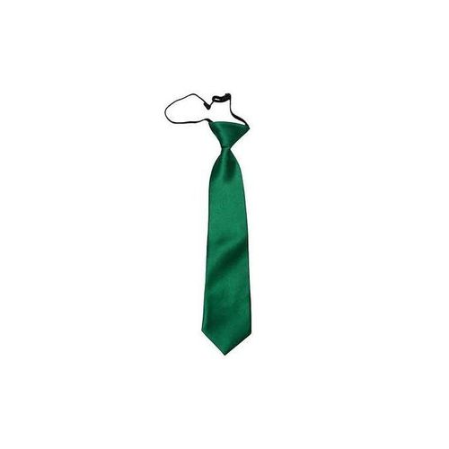 Pre-Tied Kids Necktie, One Size Elasticated Satin Plain Colored Boys Girls Formal Tie