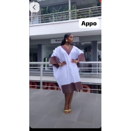 Gorgeous white bubu short dress