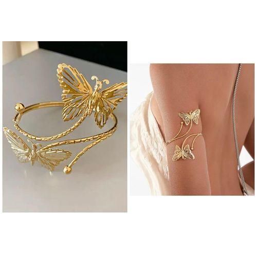 1PC Simple Geometric Butterfly Ladies Arm Ring upper arm cuff bracelet vintage