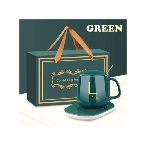 Desk Coffee Warmer With Temperature Setting Smart Cup Green