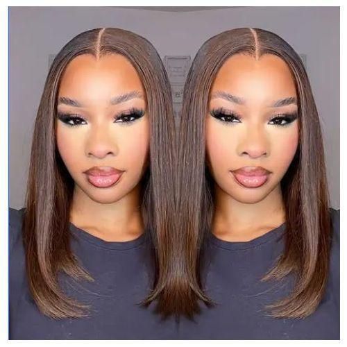 Short Bob With Caramel Highlight