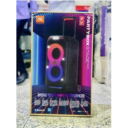Exclusive JBL PARTYBOX STAGE 320 Wireless Speaker-240W, Bluetooth, Wheels, 18H Battery Mic Input, RGB Lights
