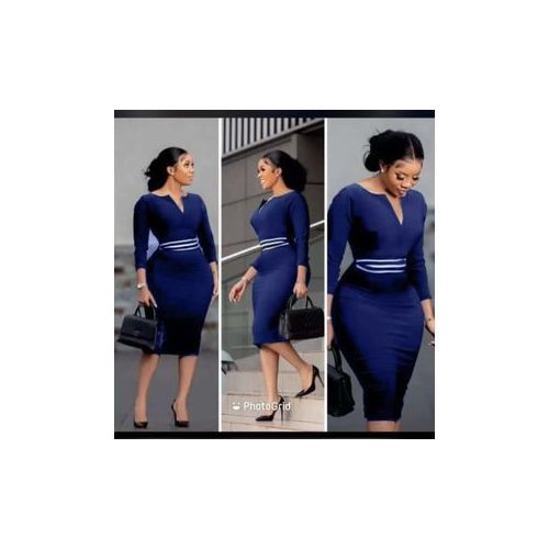 Beautiful Ladies Corporate And Adorable Gown (Without Belt)