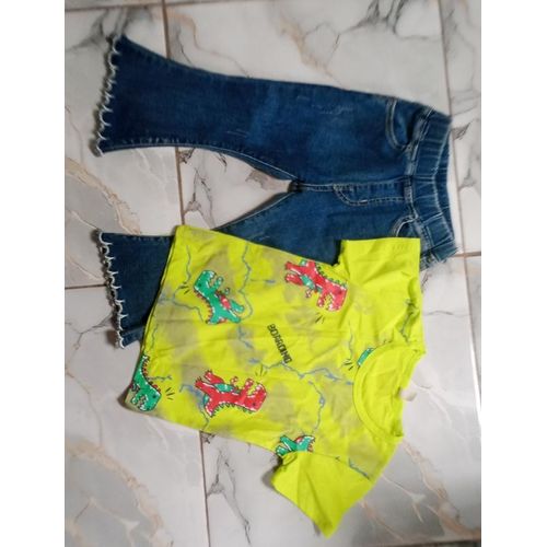 Luxury girls jean trouser and top suitable for 2-3y