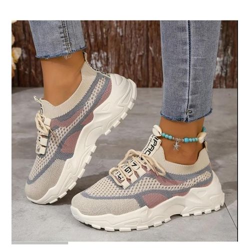 Ladies High White Trainers Sneakers Canvas