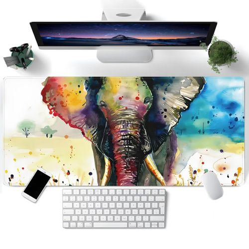 Extra-large African elephant pattern gaming mouse, non-slip bottom, 800*300mm