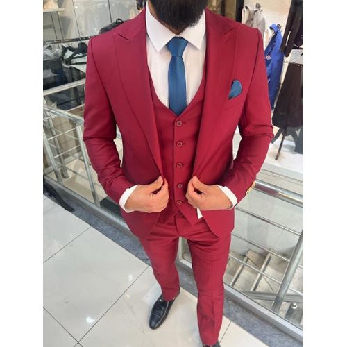 Exquisite Men's Wedding Suit - Red