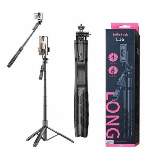 L16 Extendable Selfie Stick Tripod with Bluetooth Remote for iPhone & Android