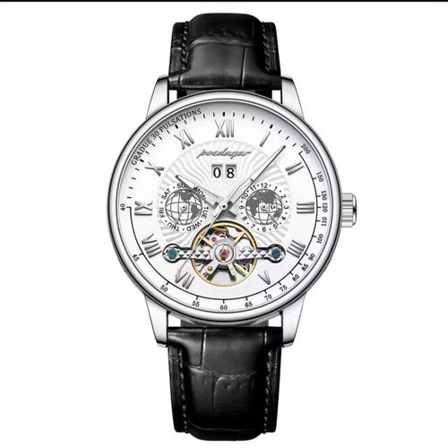 ORIGINAL QUALITY AND AUTOMATIC PURE LEATHER STRAPS MEN WRISTWATCHES.6