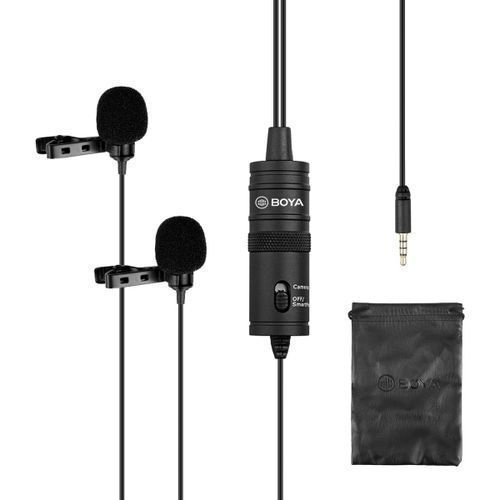 Boya Dual Mic BY-M1DM Dual Omni-directional Lavalier Microphone