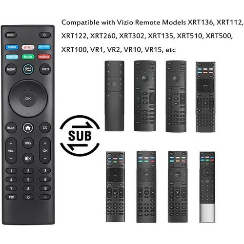 Smart TV Replacement Universal Remote Control XRT140 Compatible for All VIZIO Smart TV D-Series M-Series P-Series V-Series E-Series OLED-Series XRT136 XRT260 Remote Replacement