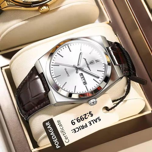 Brunneous And Sophisticated Solid Wrist Watch For Rugged Men
