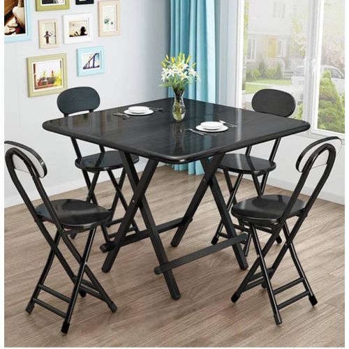 Folding dining table and chair set