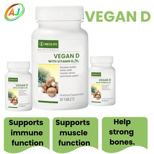 Vegan Vitamin D2 & D3 Supplement – Naturally Sourced Whole-Food Vitamin D for Strong Bones, Immune Support & Overall Health