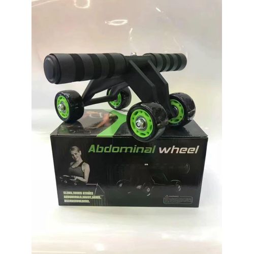 4-wheel Abdominal Exercise Roller with Foam Handles