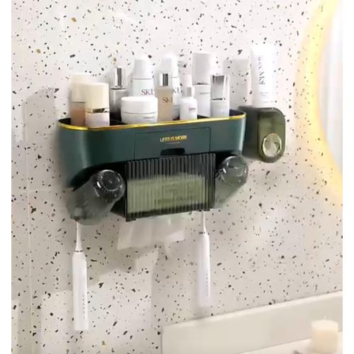 Toothpaste holder with cup