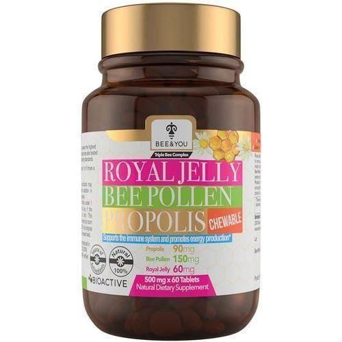 Royal Jelly Propolis Bee Pollen 60 Chewable Tablets Of 500mg