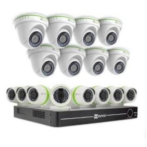 16Channel DVR, 1080P AHD 8 Indoor + 8 Outdoor Camera +1