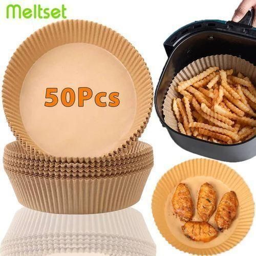 Disposable Non-Stick Resistant Air Fryer Paper Liners (25-50pcs)