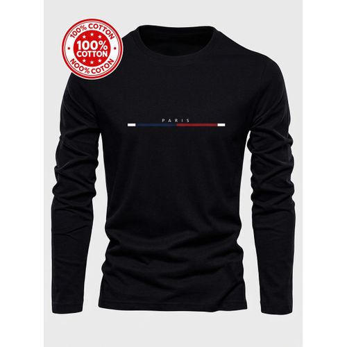 100% Cotton Mens T Shirts Casual Trendy Autumn Mens