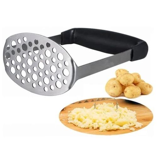 Stainless Steel Potato Masher - Manual Hand Masher With Non-Slip Handle For Potatoes, Yam, Plantain, Vegetables