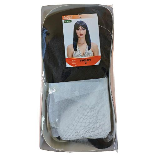 Synthetic Heat Resistant Fiber Wig Color 2 Straight Hair Made Machine Wig with bang Hair Synthetic Hair Wig For Women
