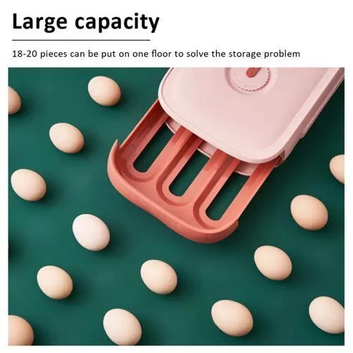 30 Grids Auto Sliding Egg Carrier Box