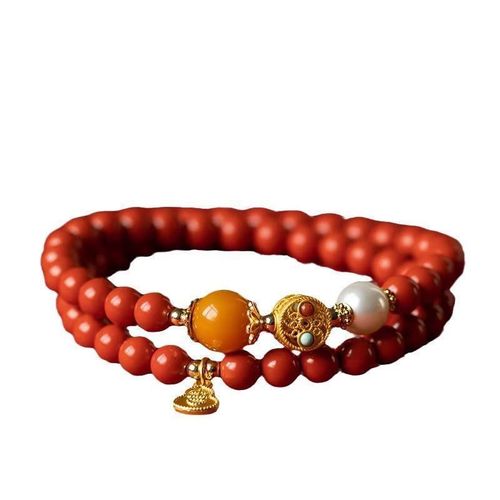 Beaded Bracelet Hand Chain Wristband Unisex Red