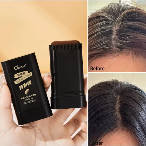 Waterproof Temporary Hair Dye Stick With Comb Shaped Teeth To Quickly Cover Gray White Hair..20g
