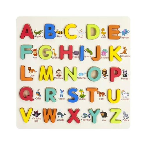 3 SET Kids wooden learning Pre School puzzle -ABC alphabet board - early education Montessori toy - best gift for toddler