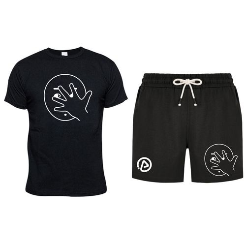 El-vin Black Roundneck And Short