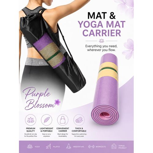 FlexCore Non-Slip Yoga Mat - Thick Exercise & Fitness Training Mat (6MM)