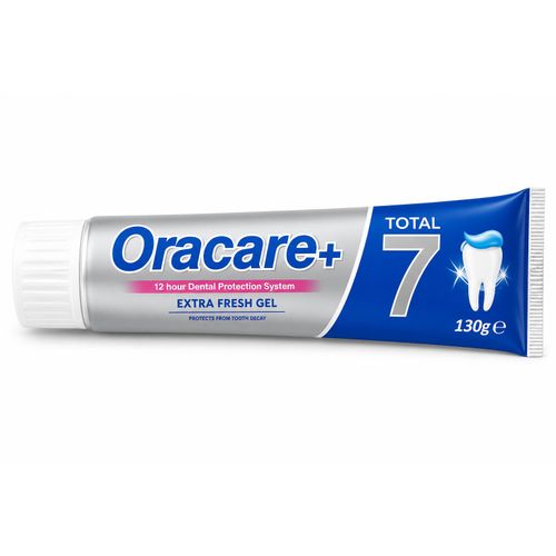 Total 7 Extra Fresh Gel Toothpaste 130g – Complete Oral Care & Fresh Breath (Oracare+)
