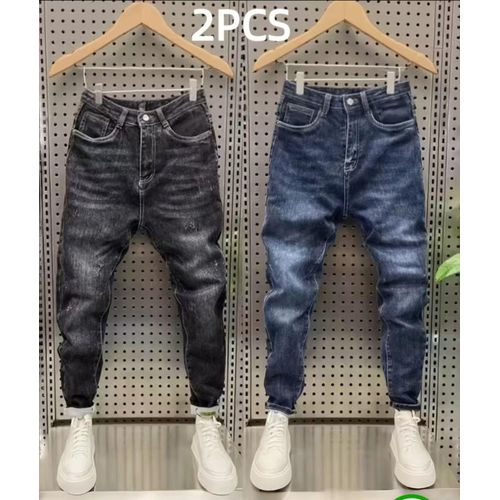 New Elastic Blue Jeans For Men - Stretchy Denim Jeans For Men 2026