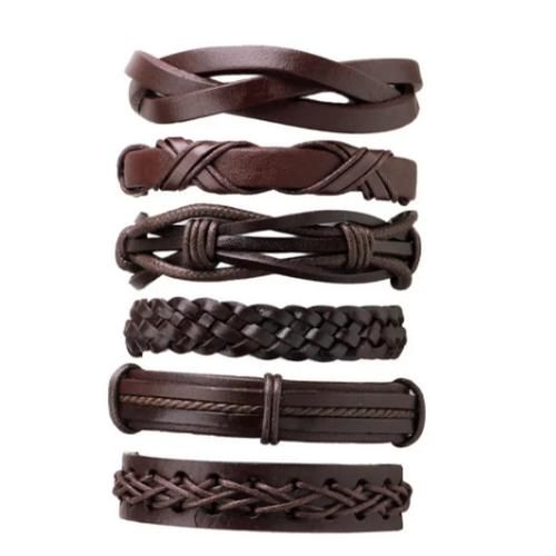 Luxury Multi-Layer Leather Beaded Bracelet Set for Men & Women – Adjustable Wristband