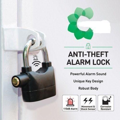 Anti Theft Burglar Waterproof Security Pad Lock With Smart Alarm.
