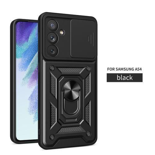 For Samsung Galaxy A54 5G Case, Rugged Armor Protection Case With Slide Camera Cover &Ring Stand