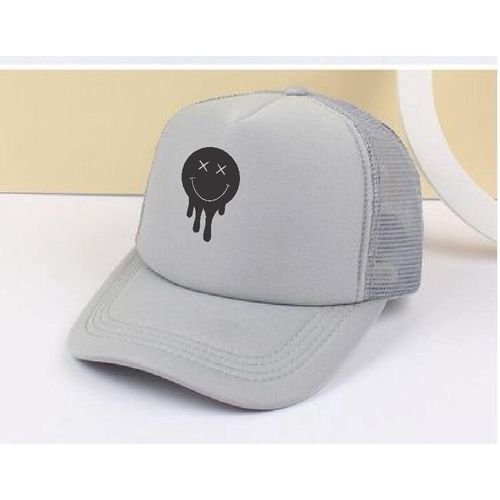Grey Dripping Emoji Trucker's facecap