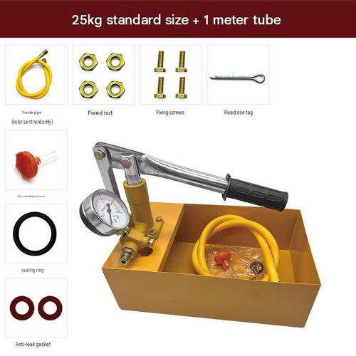 Hydraulic Pressure Test Pump/2.5Mpa 25KG Manual Hydraulic Water Pressure Test Pump/Pipeline Tester Tool for a Variety of Pressure Vessels, Pipes, Valves and Other Pressure Test, 13ml / Time/Water Pressure Test/Tester