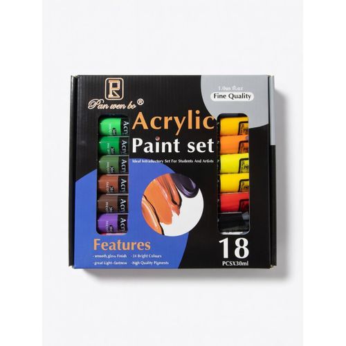Panwenbo Acrylic Paint Set – 18 Colors × 30ml