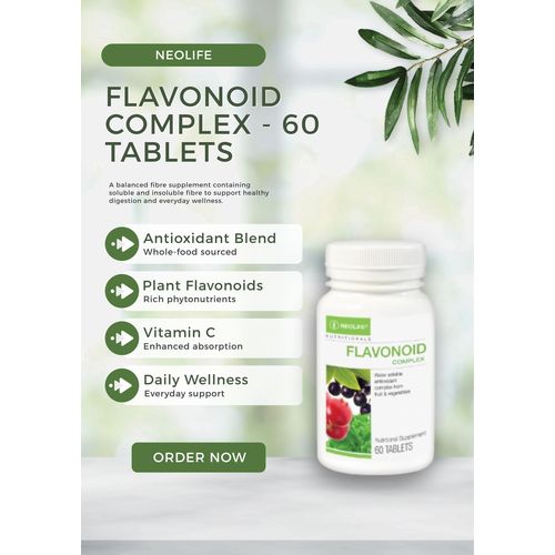 Flavonoid Complex - 60 Tablets Whole Food Antioxidant Supplement