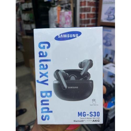 Samsung MG-S30 TWS Fingerprint Earbuds - Noise Cancellations Earphone, Personalized Spatial Audio, Sweat and Water Resistant Earpodz SAM - ( Black )