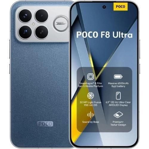 F8 Ultra 5G 6.9'' 16GB RAM 512GB ROM Android 16 50MP + 50MP + 50MP / 32MP Selfie Dual SIM - Denim Blue