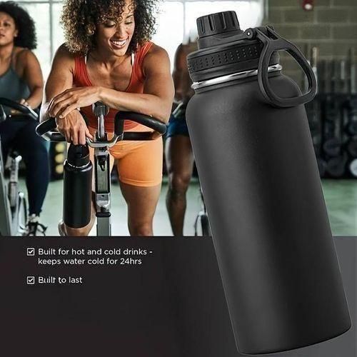32 Oz Stainless Steel Portable Thermos Bottle - Black