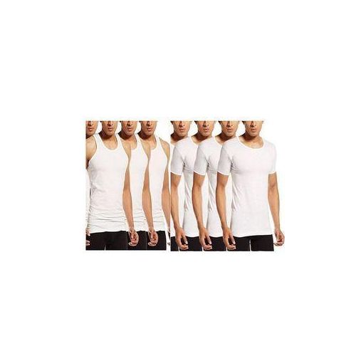 3 white singlet and 3 round neck white for men