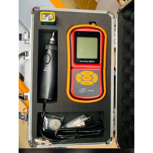 GM63B Digital Vibration Meter – Portable Vibrometer with Sensor & Carry Case
