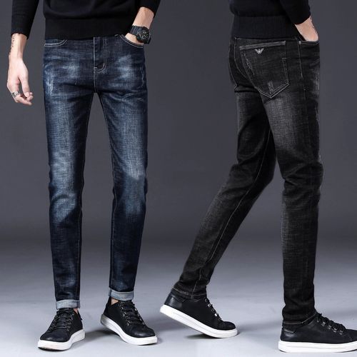 2 In 1 High Quality Smart STOCK Jeans For Men - Mixed Black & Mixed Blue