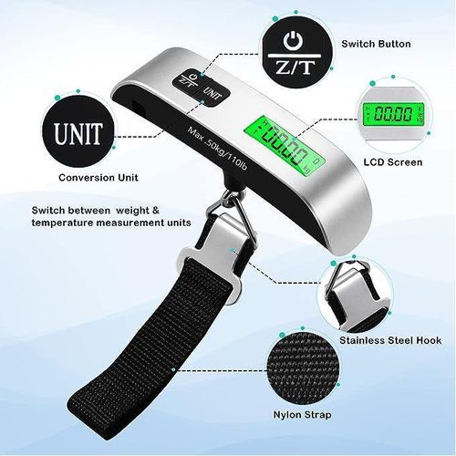 Digital Luggage Scale 50kg Hand Portable Weighing Travel Luggage Scale