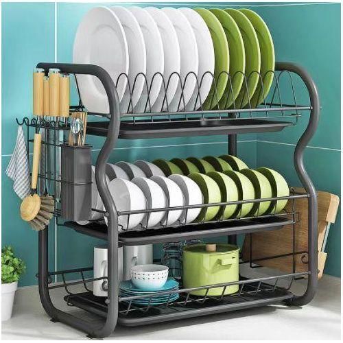 3-tier dish drainer rack